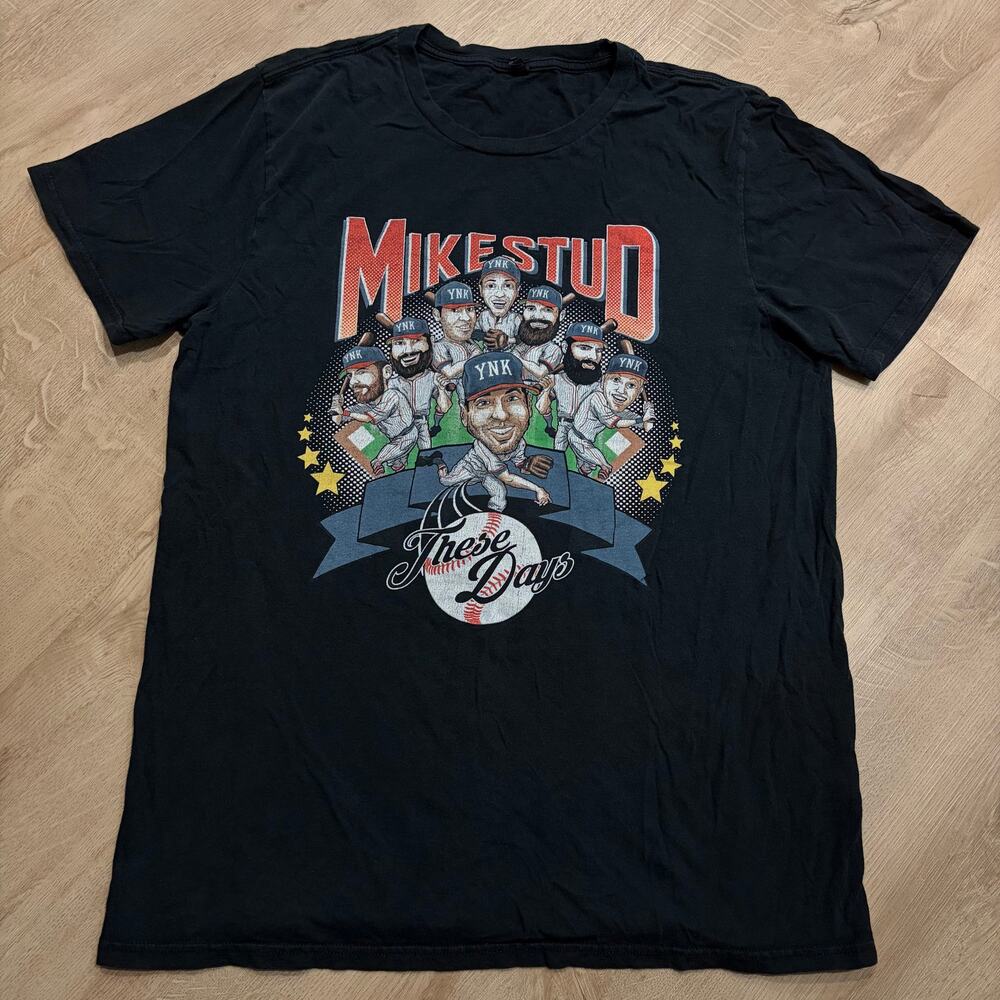 Mike. Stud These Days YNK Baseball Dream Team T-Shirt Men's Large L Black Tee